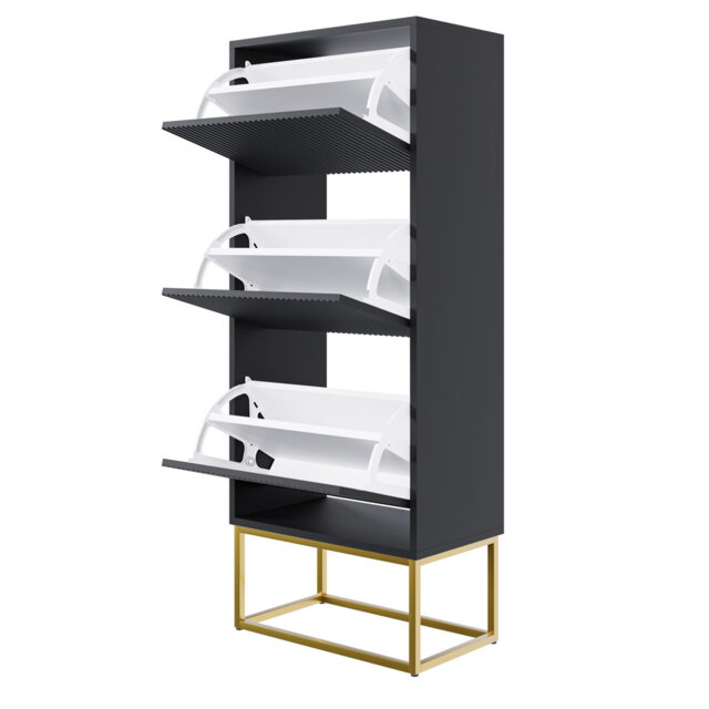 Veldio Three-Tier Shoe Cabinet 50 cm with Legs