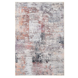 Amimma Flatweave Cotton Pink/Orange/Silver/Grey Rug