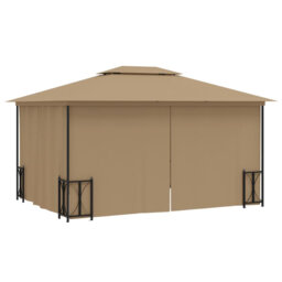 Dakota Fields Gazebo With Sidewalls&Double Roofs 3X4 M Anthracite