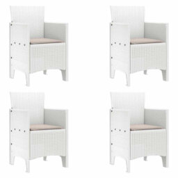 Garden Chair 4 Pcs Light Grey 53 X 49 X 85 Cm PP
