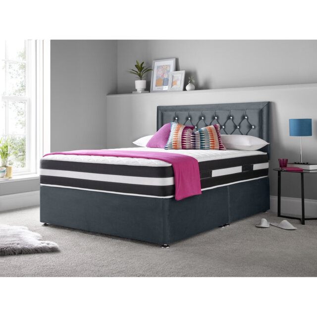 Marsing Upholstered Divan Bed with Mattress
