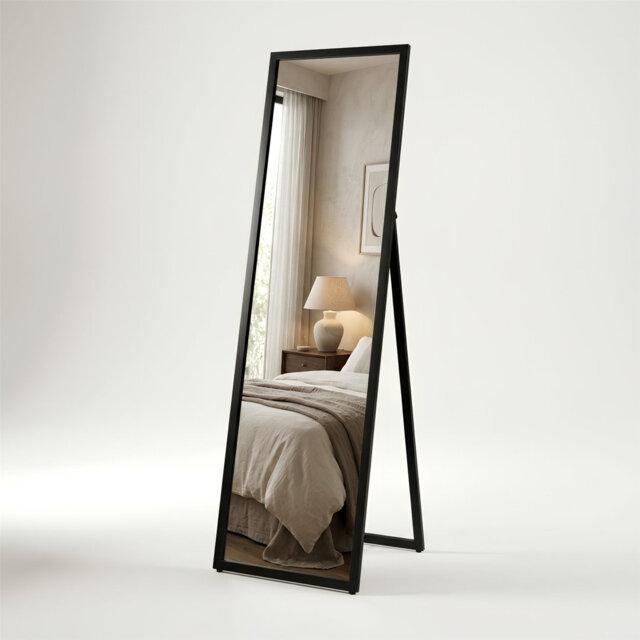 Harbour Housewares Square Full-Length Mirror - Freestanding Mirror for Bedrooms & Hallways