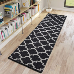 Ingham Flatweave Cotton Black/Cream Rug