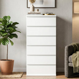 50-centimetre-wide six-drawer chest of drawers