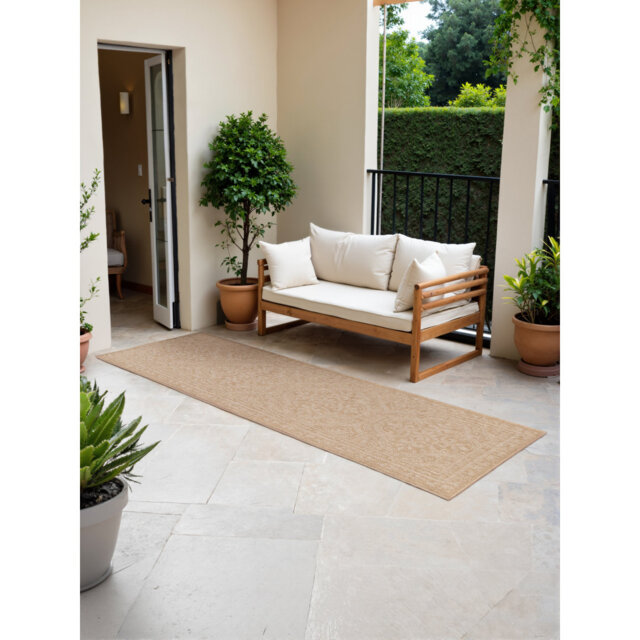 Rosel Indoor and Outdoor Rug Round by Hanse Home – Reversible Outdoor Rug, Flat Weave Weatherproof for Living Room, Balcony, Garden