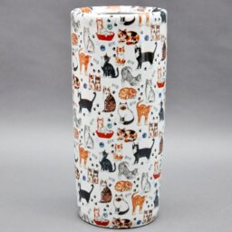 Cowen Hand-Finished Ceramic Freestanding Umbrella Stand – Vintage Glazed Design, Elegant Décor for Hallways or Entryways
