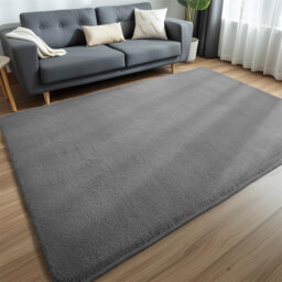 Area Rugs For Bedroom Washable Grey Rug Anti Slip Short Pile Soft Rug Fluffy Washable Carpets Extra Large Rugs For Living Room