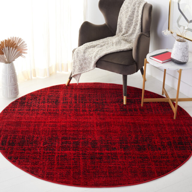 Stonyford Abstract Red Area Rug