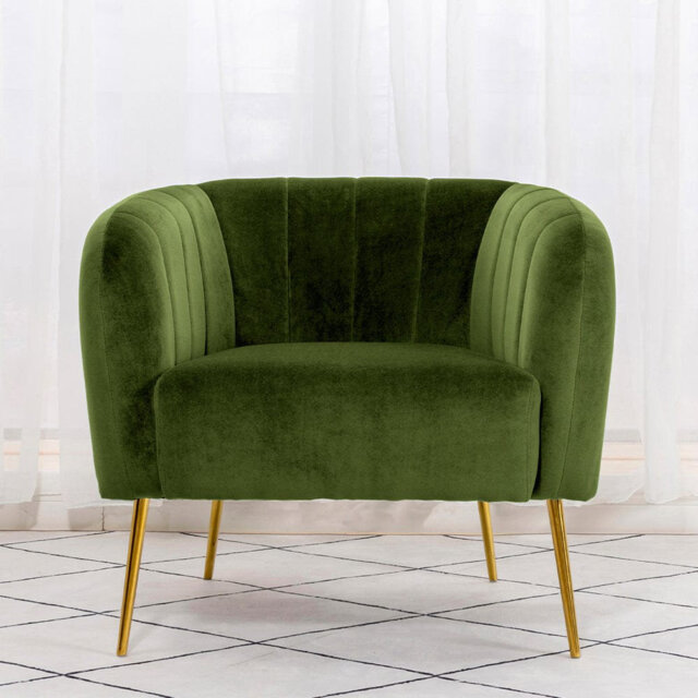 Hayler 75cm Wide Tufted Velvet Tub Chair