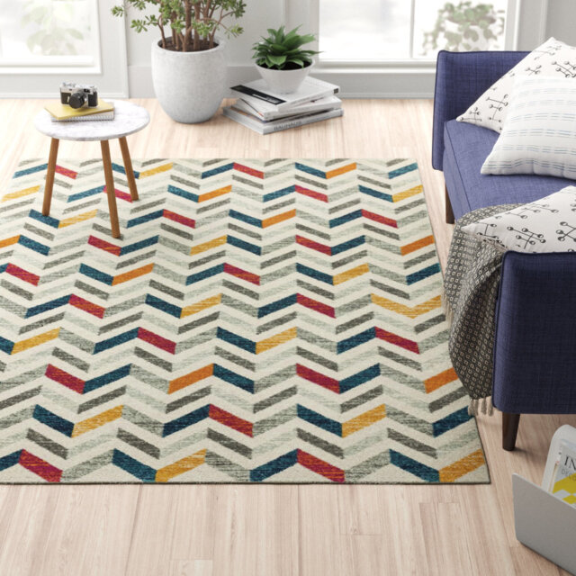 Hoda Flatweave Grey/Yellow/Red Rug