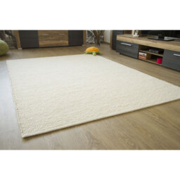 Hand-woven Murnau rug in white