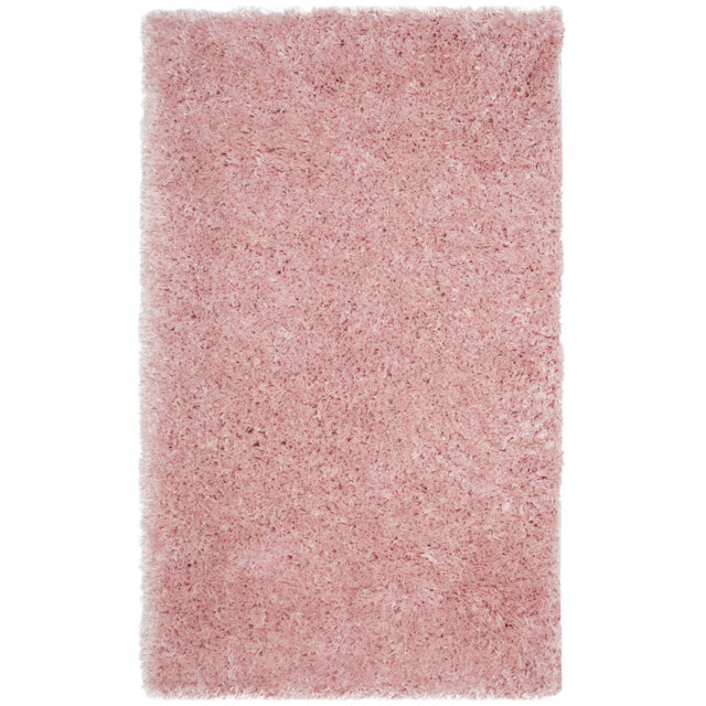 Aubre Solid Colour Light Pink Area Rug