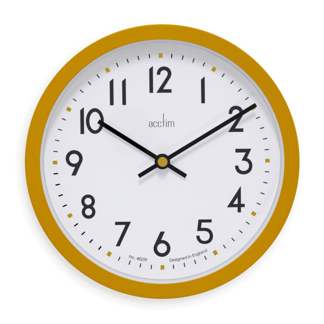 Acctim Elstow Small Kitchen Wall Clock Quartz Retro Style 20cm