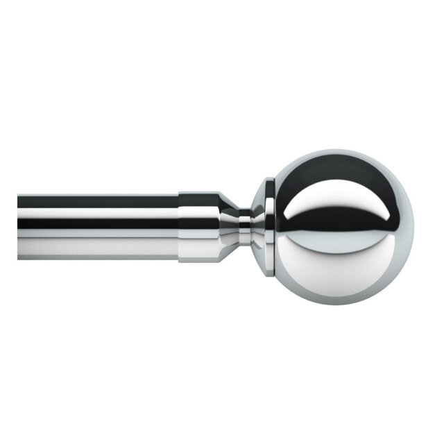 Parkton Chrome Adjustable 7.11cm Single Curtain Pole
