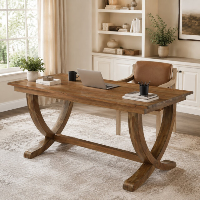 Solid Wood Computer Desk
