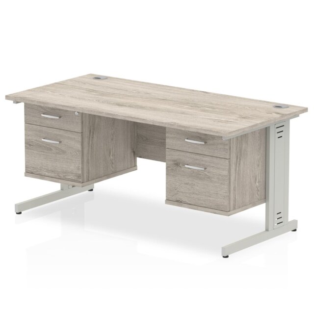 Zetta Metal Base Executive Desk