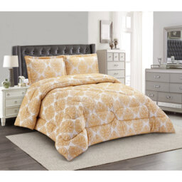 3 Piece Bridal Jacquard Bedspread Comforter Bed Throw with Matching Pillow Shams