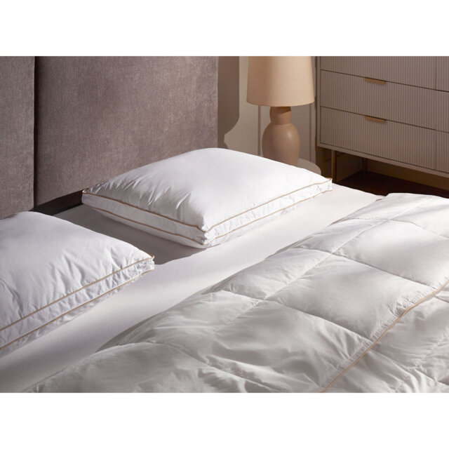 3-Chamber Bed Pillow ETNA High Duck Feathers and Down 40 x 80 cm White