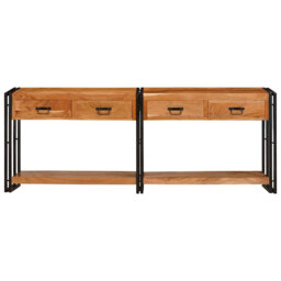 Console Tables Set With Drawer With Shelf 2 Pcs Multicolour