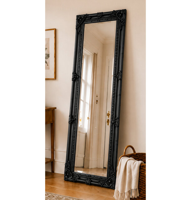 Sade Tall Solid Wood Framed Wall or Dressing Mirror