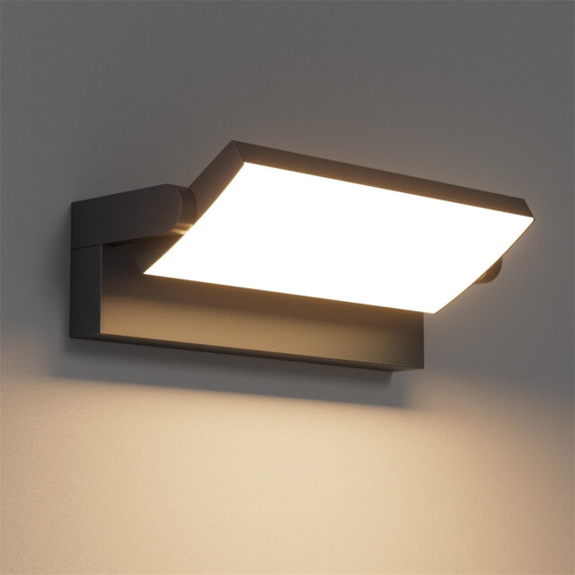 Wall Light Outdoor Indoor Waterproof IP65, Adjustable Aluminum Wall Lamp, Modern Outside Light Mains Powered For Entrance Garden Terrace