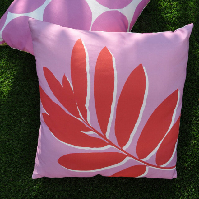 Leaf Indoor / Outdoor Square Floral Scatter Cushion with Filling