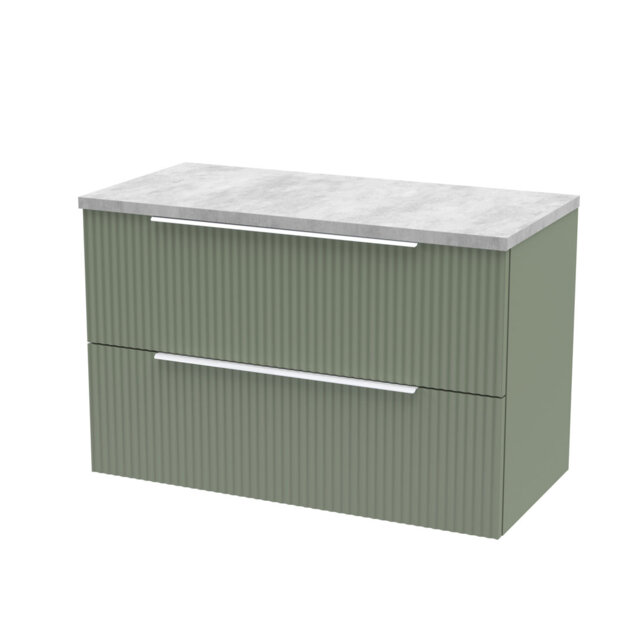 Fluted 805mm Wall Hung Single Vanity Base Only