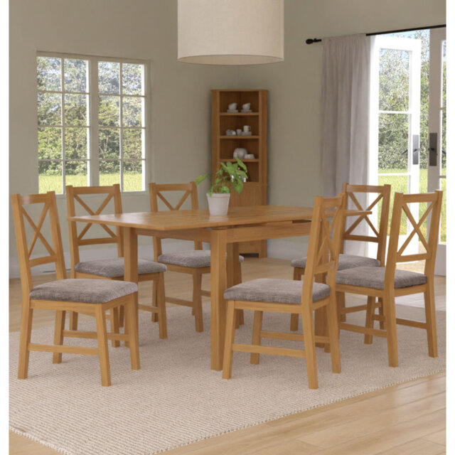 Hatcher 6 - Person Solid Oak Dining Set