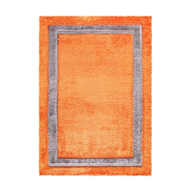 Trani Extra Large Thick Orange Shaggy Rugs Soft Area Carpet Living Room Bedroom Hallway Runner