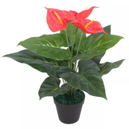 Faux Anthurium Plant in Pot