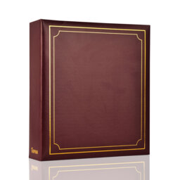 Arpan A4 Certificate 3-ring Binder Slip In 100 Pocket Padded Photo Album Organiser (burgundy)