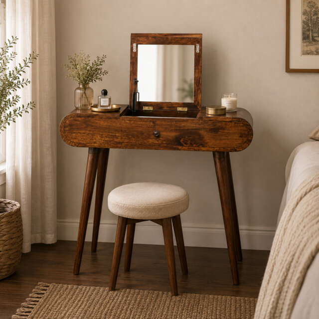 Everiz Dressing Table with Mirror