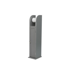 Free Standing Toilet Roll Holder Bathroom Unit Grey