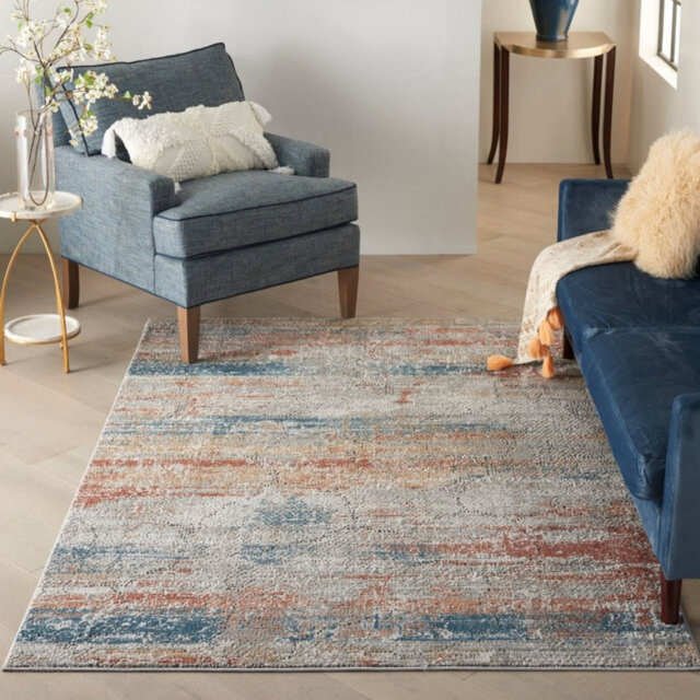 Abstract 10Mm Thick Modern Easy To Clean Luxurious Rug For Bedroom, Living Room, Dining Room