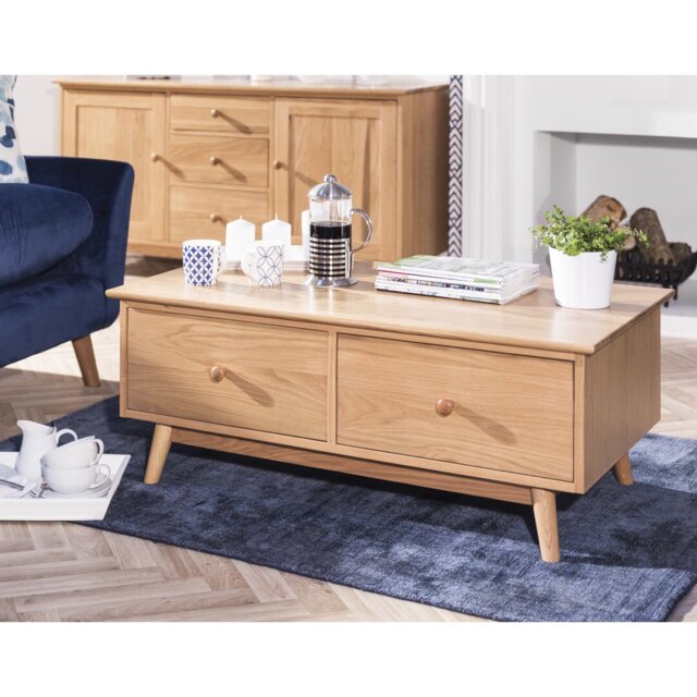 Colby Solid Wood Four Leg Coffee Table