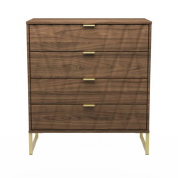 Baturhan 4 Drawer Chest in Carini Walnut (Ready Assembled)