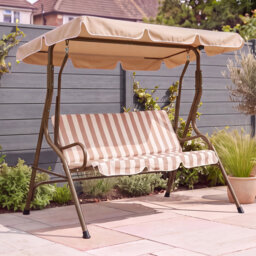 2 - Person Metal Hanging Porch Swing and Cushions