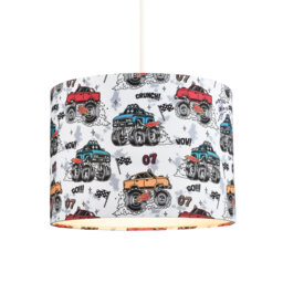 18cm H Cotton Blend Drum Lamp Shade ( Screw On ) in White
