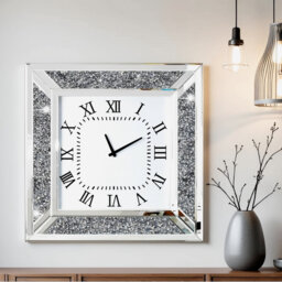 Shyfoy 60x60cm  Wall Clock  Square Glass Diamond  Accent Clock