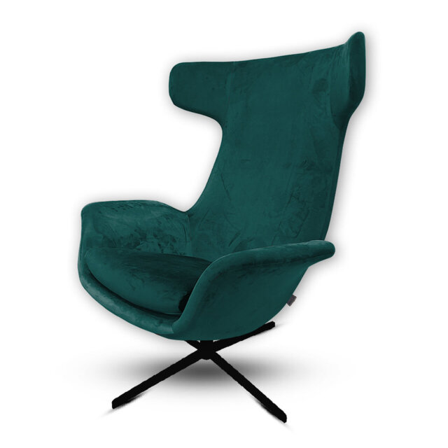 Alexandia Velvet Swivel Armchair