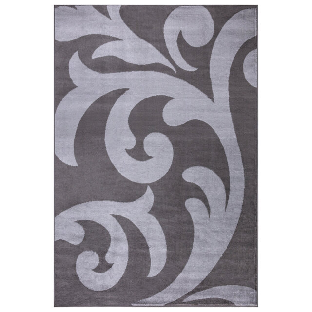 Dark Grey Sophia Modern Floral Area Rug & Runner – Stylish Living Room, Bedroom & Hallway Carpet