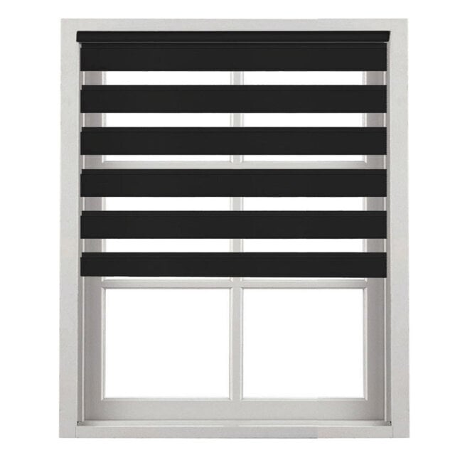 Dual Layer Day & Night Zebra Roller Shade – Light Filtering Window Blind