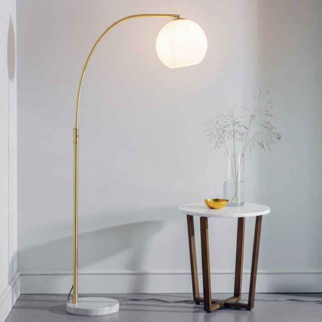Aaliyah 170cm Marble Arched Floor Lamp