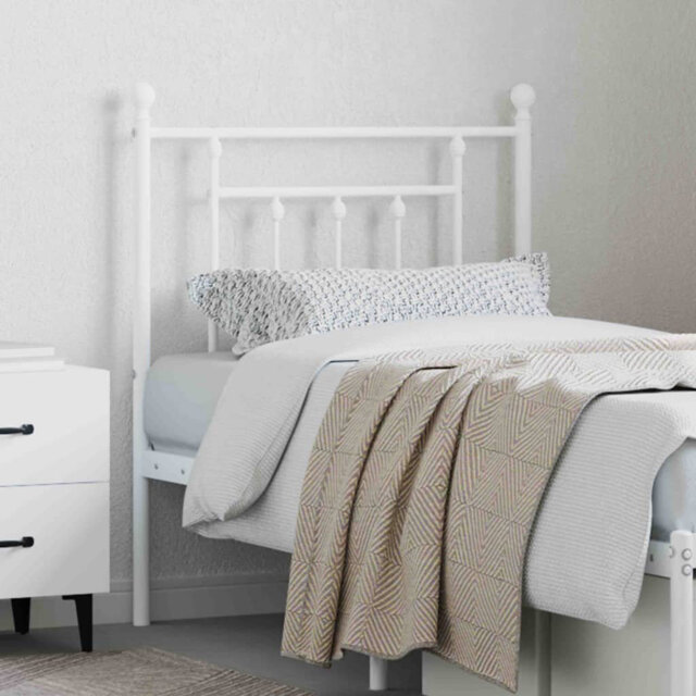 Vidaxl Metal Replace Headboard White