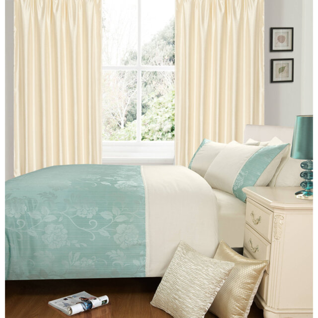 Anicka Silk Floral Duvet Cover Set