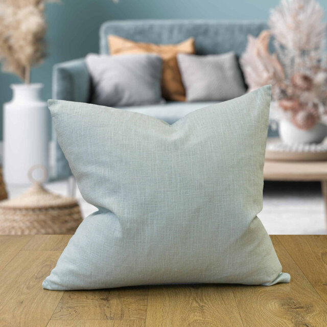 100% Linen Cushion Cover in Duck Egg Blue