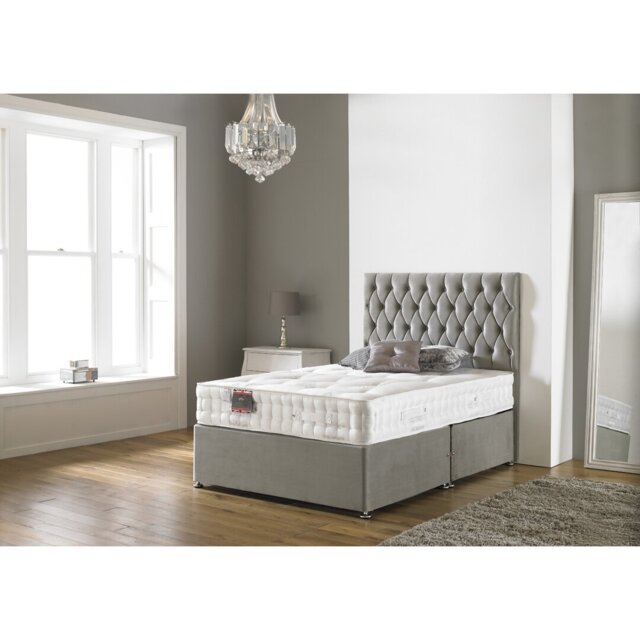26cm 1000 Pocket Sprung Mattress, Medium Firm Feel, Natural Organic Cover, Provides Healthy Spine Alignment and Back Support.