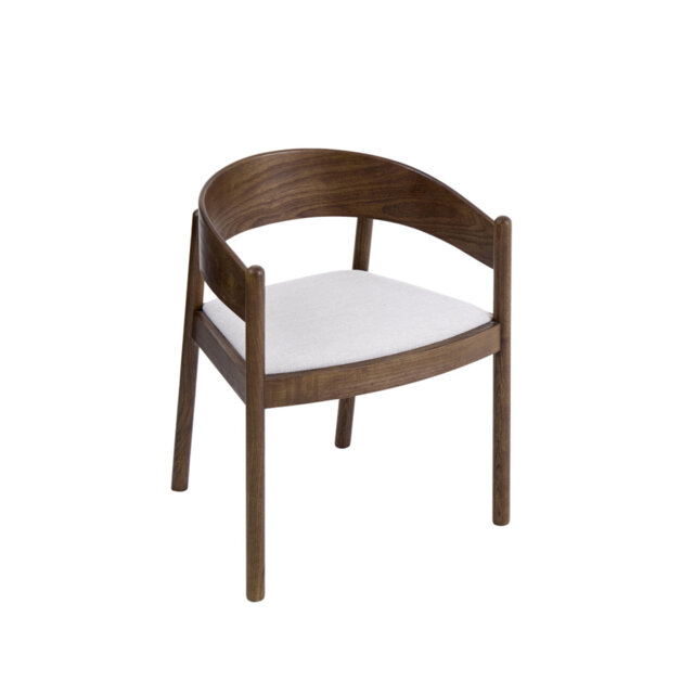Maplen Walnut Effect Sold Wood Dining Chair