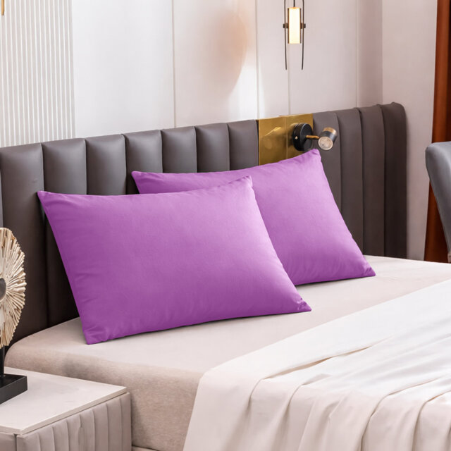 Super Soft Plain Microfiber Pillow Case ( Set of 2 )