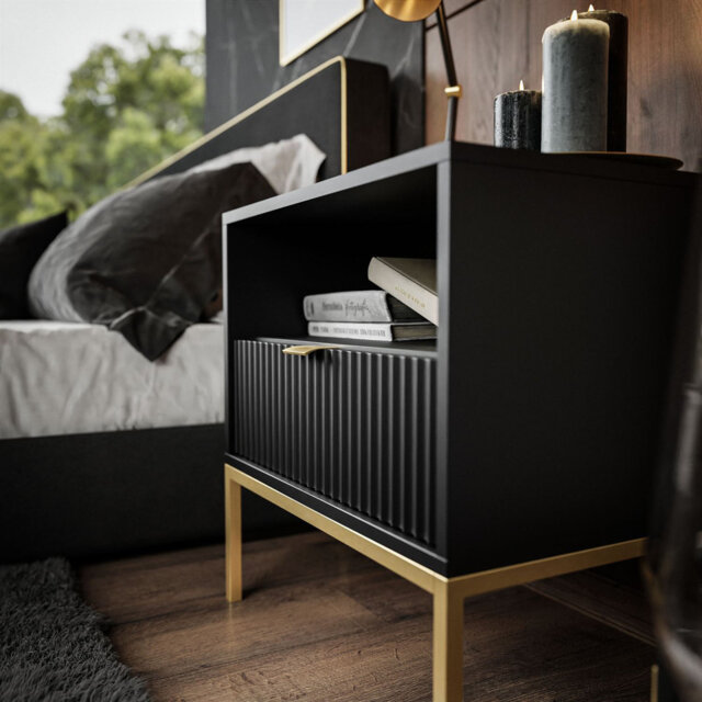 Leesport 54cm W Manufactured Wood Bedside Table